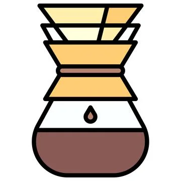 Pour over coffee icon, Coffee shop related vector Ilustração Stock