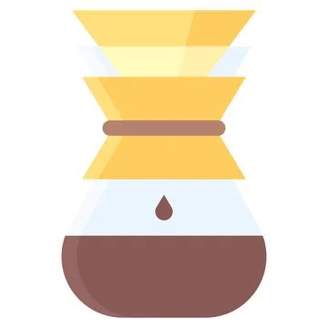 Pour over coffee icon, Coffee shop related vector Ilustração Stock