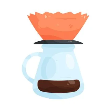 Pour over coffee maker Stock Illustration