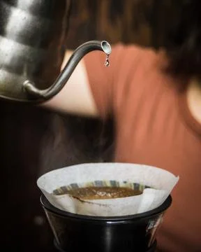 Pour Over Coffee Foto stock
