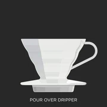 Pour Over Dripper Stock Illustration