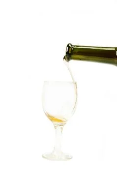 Pour red wine Stock Photos