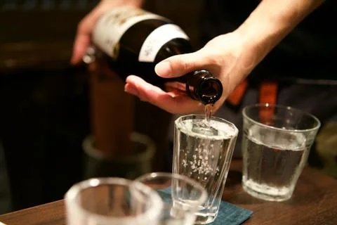 Pour sake Stock Photos