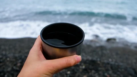 Pour a thermos of tea Stock Footage 172061264