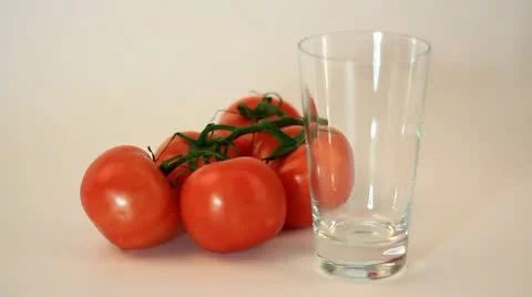 Pour tomato juice Stock-Footage 11019663
