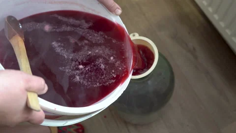 Pour wine in Carboy Stock-Footage 158832593