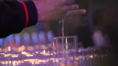 Pouring  Alcohol From A Bottle In A Close Up View  Stock Footage 120281033