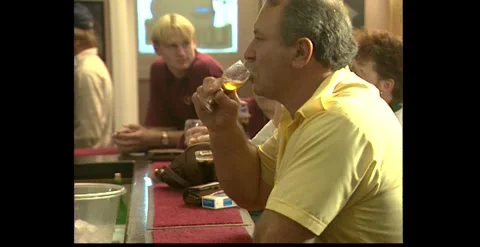 Pouring and Pulling Beers at Australian Pub (1998) Stock Footage 319062261