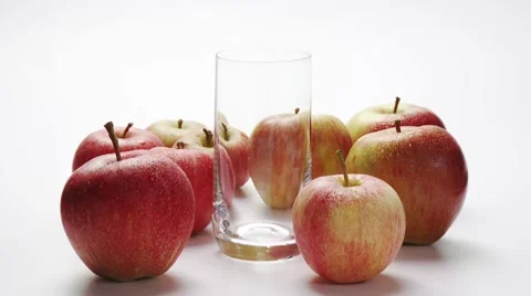 Pouring apple juice Stock Footage 8570998