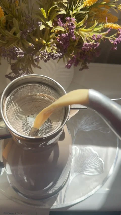 Pouring Arabic Tea Dallah Stock Footage 330436045