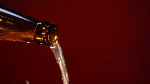 Pouring beer from the bottle Stock Footage 155678601