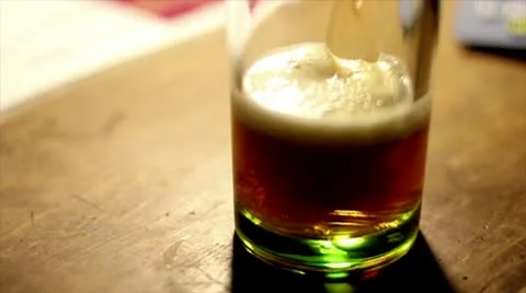 Pouring Beer Stock Footage 8975474