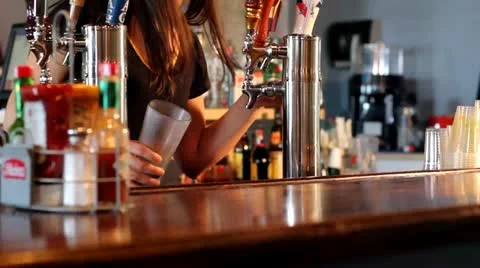 Pouring a beer Stock Footage 11483209