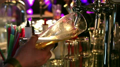 Pouring Beer Stock Footage 12584985
