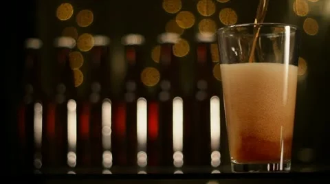 Pouring beer Stock Footage 12623525