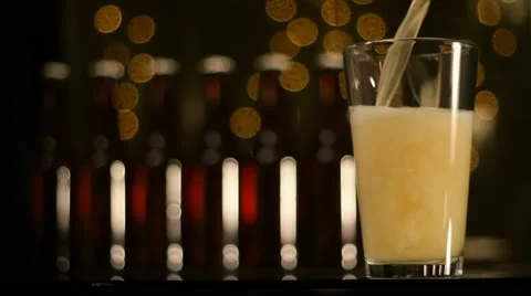 Pouring beer Stock Footage 12623609