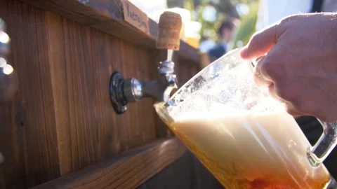 Pouring Beer Stock Footage 129612152