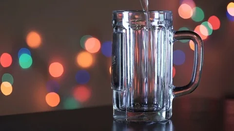 Pouring beer into glass Stock Footage 74135008