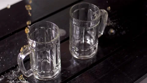 Pouring beer into a mug Stock Footage 106935631