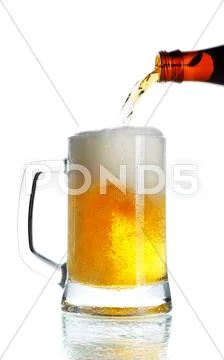 Pouring beer Stock Photos