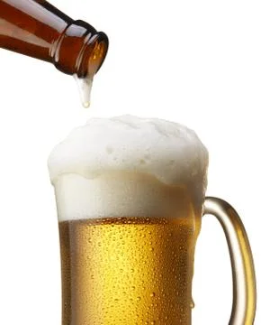 Pouring beer Stock Photos