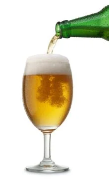 Pouring beer Stock Photos
