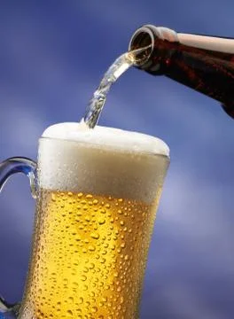 Pouring beer Stock Photos