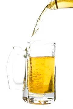 Pouring a beer Stock Photos