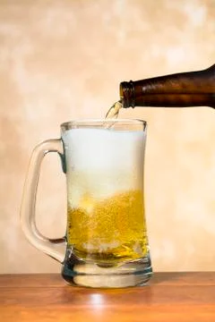 Pouring beer Stock Photos