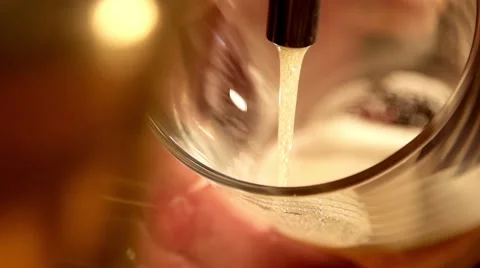 Pouring the beer in slow motion Stock Footage 67856886