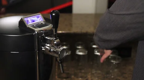 Pouring Beer From Tap 1 Stock Footage 22760317