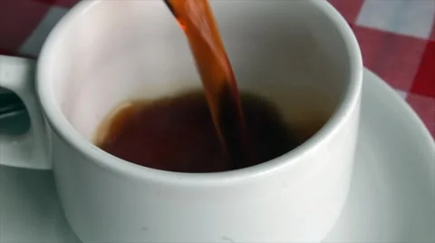 Pouring black coffee Stock Footage 55897770