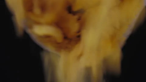Pouring breakfast corn flakes cereals from plastic bag slow motion 4k Stock Footage 148322515