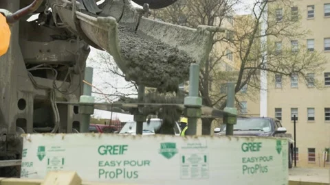 Pouring Cement Stock Footage 238861011
