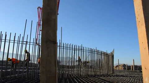 Pouring Cement on the Ground Stock Footage 245479553