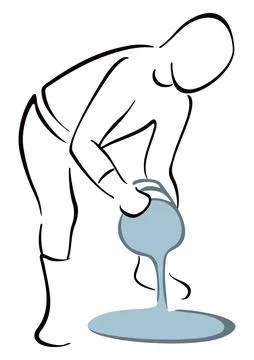 Pouring cement Stock Illustration