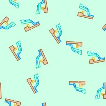 Pouring cement vector seamless pattern Stock Illustration