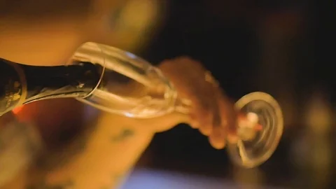 Pouring Champagne 3 Slow Motion Stock Footage 104007341