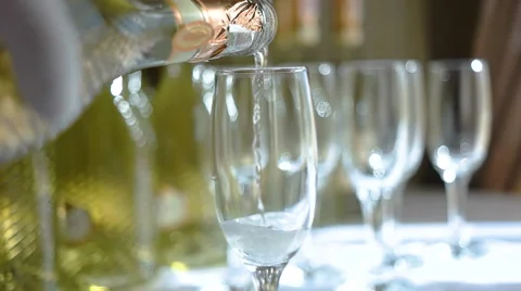Pouring champagne Stock Footage 68548924