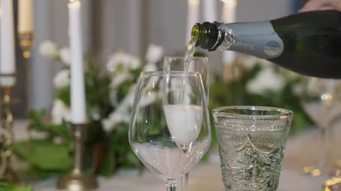 Pouring Champagne Stock Footage 254366568
