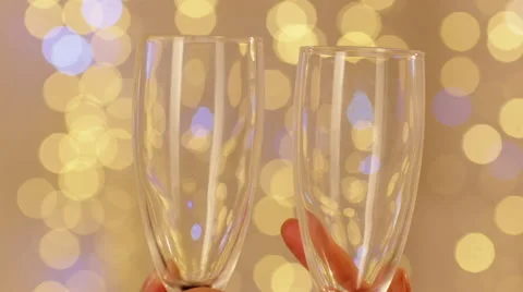 Pouring Champagne to Glasses Stock Footage 57749939