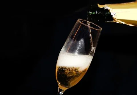 Pouring champagne Foto stock