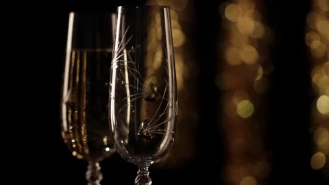 Pouring champagne in slow motion Stock Footage 81167299