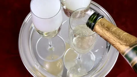 Pouring champaign Video stock 12401573