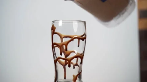Pouring Chocolate Beverage Stock Footage 318303199