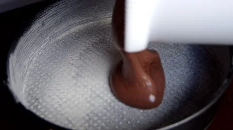 Pouring chocolate cream Stock Footage 49207491