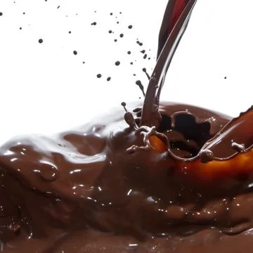 Pouring chocolate Stock Photos