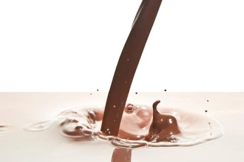 Pouring chocolate Foto stock