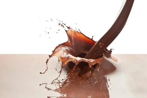 Pouring chocolate Stock Photos