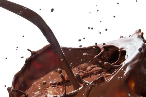 Pouring chocolate Stock Photos